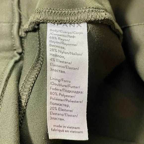 Spanx Plus Size 1X Ankle Leggings Leggings Back Pockets Green - Picture 4 of 10